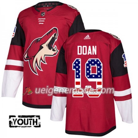 Kinder Eishockey Arizona Coyotes Trikot Shane Doan 19 Adidas 2017-2018 Rot USA Flag Fashion Authentic